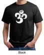 Mens Yoga Shirt White Distressed OM Organic Tee T-Shirt