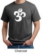 Mens Yoga Shirt White Distressed OM Organic Tee T-Shirt