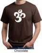 Mens Yoga Shirt White Distressed OM Organic Tee T-Shirt