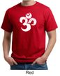 Mens Yoga Shirt White Distressed OM Organic Tee T-Shirt