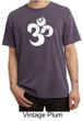 Mens Yoga Shirt White Distressed OM Pigment Dyed Tee T-Shirt