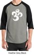 Mens Yoga Shirt White Distressed OM Raglan Tee T-Shirt