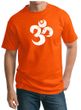 Mens Yoga Shirt White Distressed OM Tall Tee T-Shirt