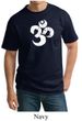 Mens Yoga Shirt White Distressed OM Tall Tee T-Shirt