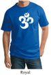 Mens Yoga Shirt White Distressed OM Tall Tee T-Shirt