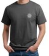 Mens Yoga Shirt White Lotus OM Pocket Print Organic Tee T-Shirt
