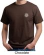 Mens Yoga Shirt White Lotus OM Pocket Print Organic Tee T-Shirt