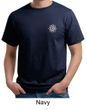 Mens Yoga Shirt White Lotus OM Pocket Print Organic Tee T-Shirt