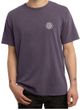 Mens Yoga Shirt White Lotus OM Pocket Print Pigment Dyed Tee T-Shirt