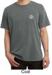 Mens Yoga Shirt White Lotus OM Pocket Print Pigment Dyed Tee T-Shirt