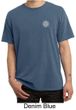 Mens Yoga Shirt White Lotus OM Pocket Print Pigment Dyed Tee T-Shirt