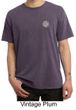 Mens Yoga Shirt White Lotus OM Pocket Print Pigment Dyed Tee T-Shirt