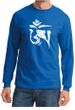 Mens Yoga Shirt White Tibetan Om Long Sleeve