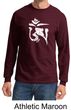 Mens Yoga Shirt White Tibetan Om Long Sleeve