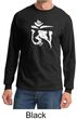 Mens Yoga Shirt White Tibetan Om Long Sleeve