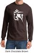 Mens Yoga Shirt White Tibetan Om Long Sleeve