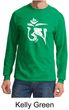 Mens Yoga Shirt White Tibetan Om Long Sleeve