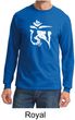 Mens Yoga Shirt White Tibetan Om Long Sleeve