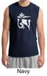 Mens Yoga Shirt White Tibetan Om Muscle T-Shirt