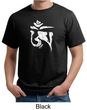 Mens Yoga Shirt White Tibetan Om Organic Tee T-Shirt