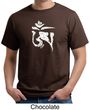 Mens Yoga Shirt White Tibetan Om Organic Tee T-Shirt