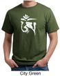 Mens Yoga Shirt White Tibetan Om Organic Tee T-Shirt