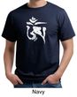 Mens Yoga Shirt White Tibetan Om Organic Tee T-Shirt