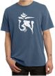 Mens Yoga Shirt White Tibetan Om Pigment Dyed