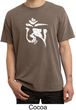 Mens Yoga Shirt White Tibetan Om Pigment Dyed