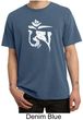 Mens Yoga Shirt White Tibetan Om Pigment Dyed