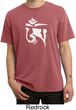 Mens Yoga Shirt White Tibetan Om Pigment Dyed