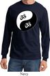 Mens Yoga Shirt Yin Yang AUM Long Sleeve Tee T-Shirt
