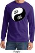 Mens Yoga Shirt Yin Yang AUM Long Sleeve Tee T-Shirt