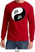 Mens Yoga Shirt Yin Yang AUM Long Sleeve Tee T-Shirt