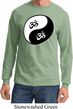 Mens Yoga Shirt Yin Yang AUM Long Sleeve Tee T-Shirt
