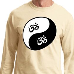 Mens Yoga Shirt Yin Yang AUM Long Sleeve Tee T-Shirt Mens Yoga Shirt Yin Yang AUM Long Sleeve Tee T-Shirt
