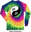 Mens Yoga Shirt Yin Yang AUM Long Sleeve Tie Dye Tee T-shirt