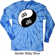 Mens Yoga Shirt Yin Yang AUM Long Sleeve Tie Dye Tee T-shirt
