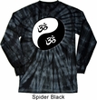 Mens Yoga Shirt Yin Yang AUM Long Sleeve Tie Dye Tee T-shirt