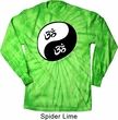 Mens Yoga Shirt Yin Yang AUM Long Sleeve Tie Dye Tee T-shirt