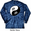 Mens Yoga Shirt Yin Yang AUM Long Sleeve Tie Dye Tee T-shirt