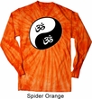 Mens Yoga Shirt Yin Yang AUM Long Sleeve Tie Dye Tee T-shirt