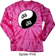 Mens Yoga Shirt Yin Yang AUM Long Sleeve Tie Dye Tee T-shirt