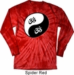 Mens Yoga Shirt Yin Yang AUM Long Sleeve Tie Dye Tee T-shirt