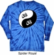 Mens Yoga Shirt Yin Yang AUM Long Sleeve Tie Dye Tee T-shirt