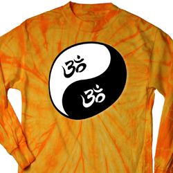 Mens Yoga Shirt Yin Yang AUM Long Sleeve Tie Dye Tee T-shirt Mens Yoga Shirt Yin Yang AUM Long Sleeve Tie Dye Tee T-shirt