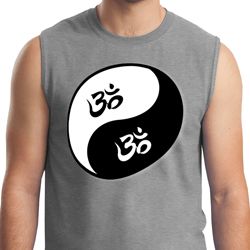 Mens Yoga Shirt Yin Yang AUM Muscle Tee T-Shirt Mens Yoga Shirt Yin Yang AUM Muscle Tee T-Shirt