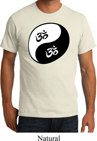 Mens Yoga Shirt Yin Yang AUM Organic Tee T-Shirt