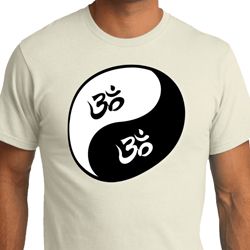 Mens Yoga Shirt Yin Yang AUM Organic Tee T-Shirt Mens Yoga Shirt Yin Yang AUM Organic Tee T-Shirt