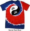 Mens Yoga Shirt Yin Yang AUM Patriotic Tie Dye Tee T-shirt